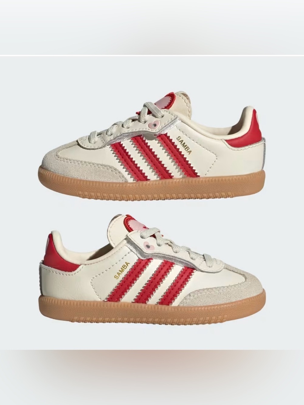 SAMBA OG COMFORT CLOSURE
ELASTIC LACE SHOES Cloud White/Better Scarlet/Gum Sz 6